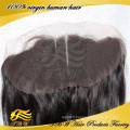 Top Beauté 13 &quot;x4&quot; Trois Partie Naturel Droite Pas Cher Indien Remy Cheveux Oreille À L&#39;oreille Dentelle Frontale Avec Naturel Cheveux de Bébé